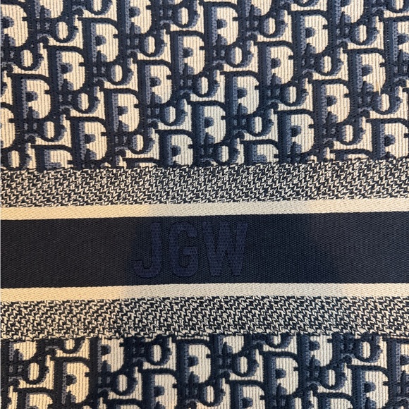 Dior Navy and Beige Monogram Large Book Tote - Picture 4 of 7